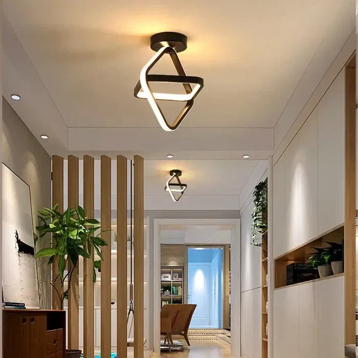 "Moderne energiezuinige LED plafondlamp, 24 cm, dubbele ring, aluminium en acryl, eigentijdse elegante uitstraling."