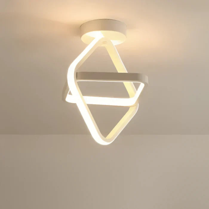 "Moderne energiezuinige LED plafondlamp, 24 cm, dubbele ring, aluminium en acryl, eigentijdse elegante uitstraling."