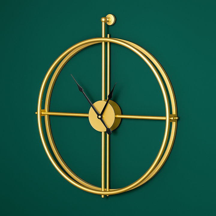"Moderne zwarte/grijze wandklok met stil quartz uurwerk, elegant en minimalistisch design. Formaat: 55/60 cm diameter."
