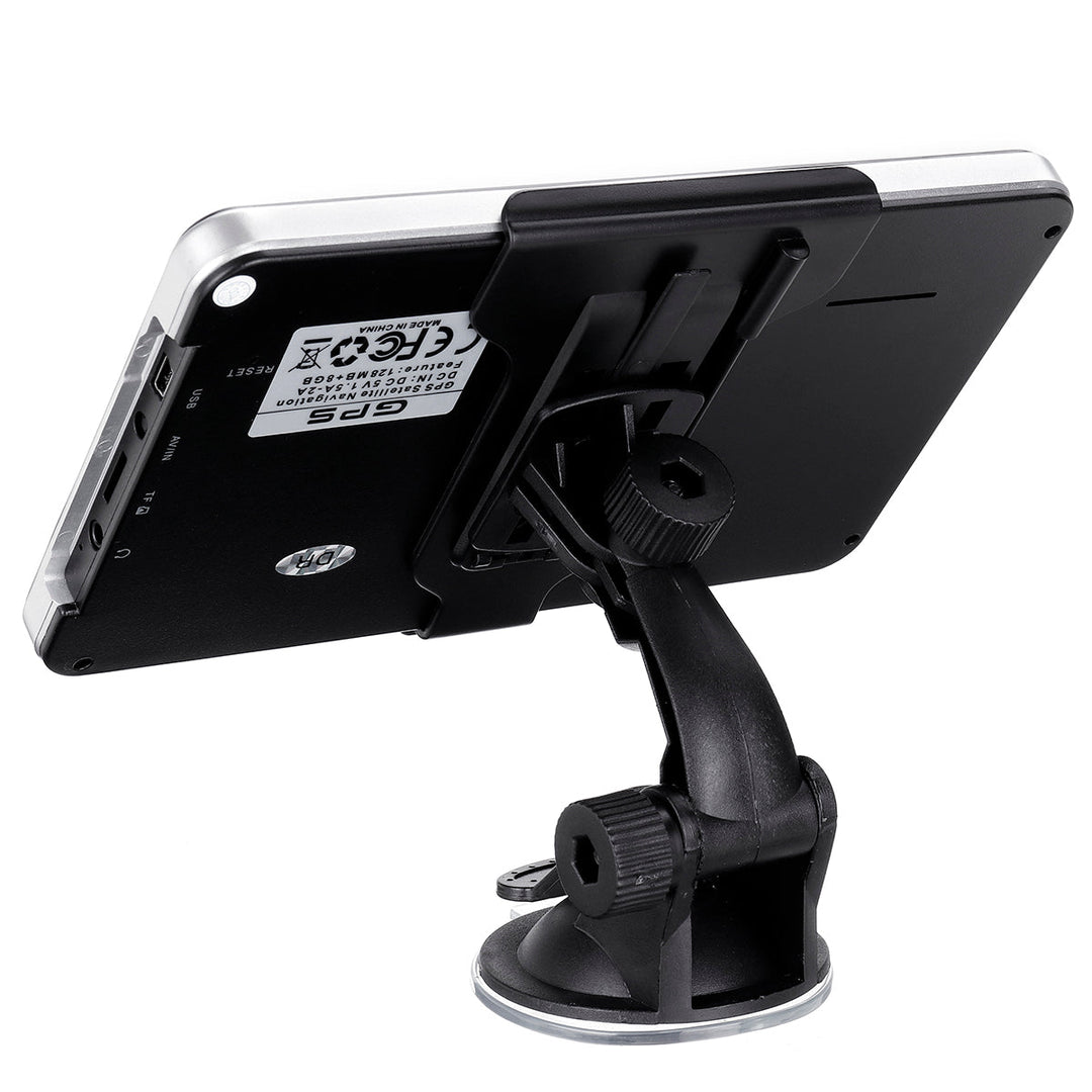 "Navigatiesysteem met groot 7-inch HD-touchscreen, geschikt voor auto en vrachtwagen, met multimedia functies."