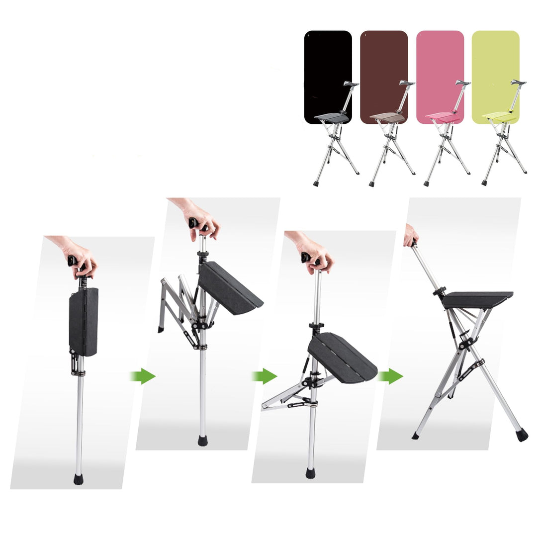 "Opvouwbare CrutchSeat kruk, ergonomisch, lichtgewicht, groen, ideaal voor binnen- en buitengebruik, draagbare accessoires"