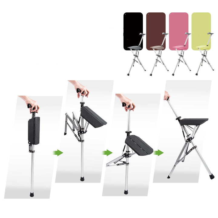 "Opvouwbare CrutchSeat kruk, ergonomisch, lichtgewicht, groen, ideaal voor binnen- en buitengebruik, draagbare accessoires"