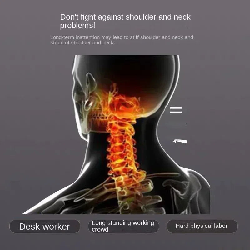 Orthopedisch kussen met massagefunctie, wit met grijze accenten, voor nek- en schoudersteun en ultiem slaapcomfort.