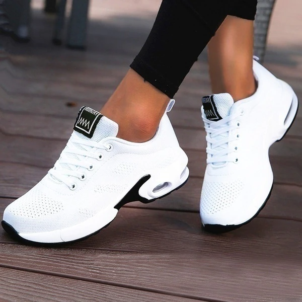 Orthopedische dames sneakers in rood, ademend materiaal, comfortabele loopzool, stijlvol en pijnverlichtend, Walkers.