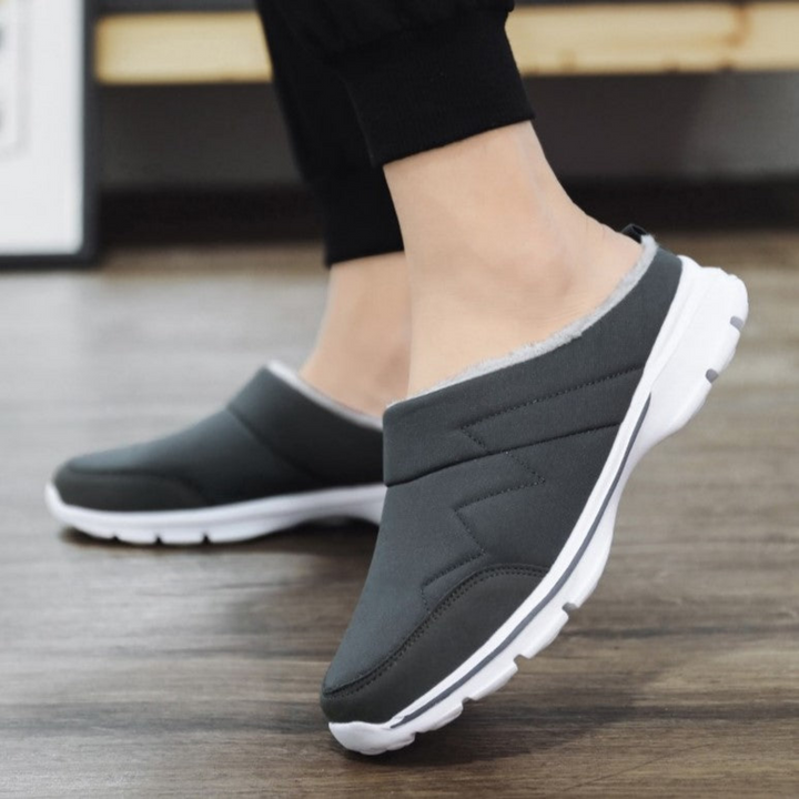 "Orthopedische herenpantoffels met ergonomisch voetbed, zachte voering en antislipzool voor herfst- en wintercomfort."