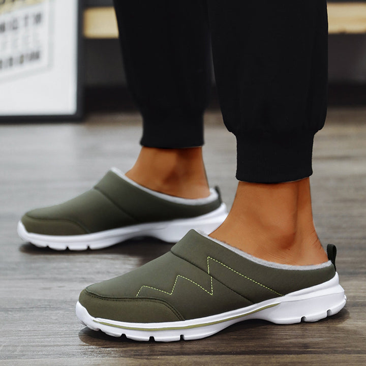 "Orthopedische herenpantoffels met ergonomisch voetbed, zachte voering en antislipzool voor herfst- en wintercomfort."