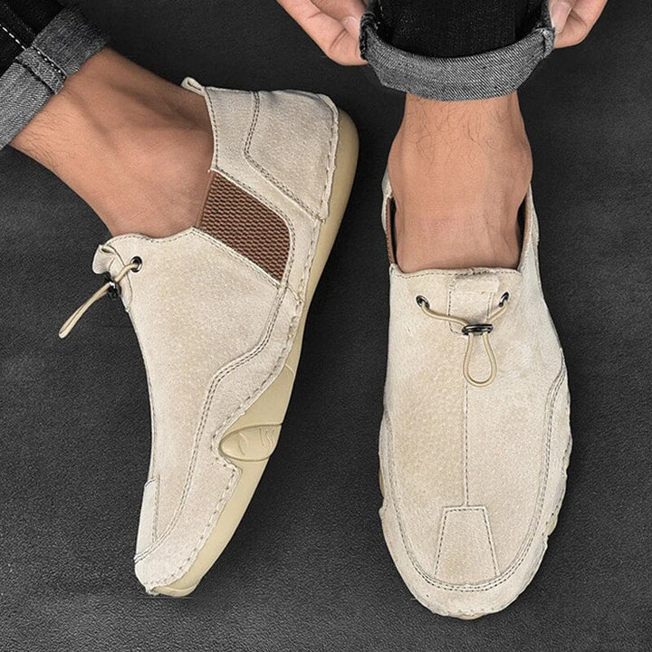 "Orthopedische herenschoen loafers leer slip-ons, klassiek design met comfort voor dagelijks gebruik."