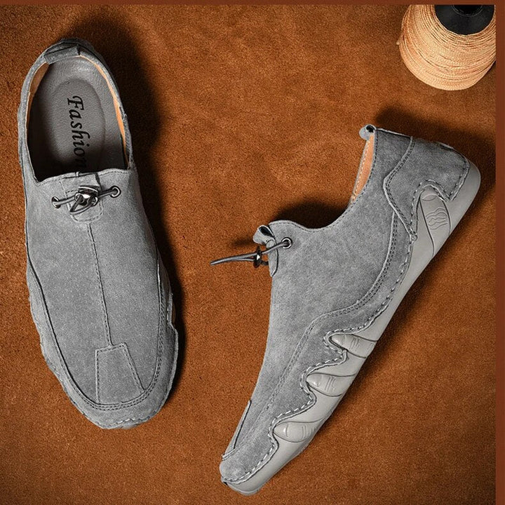 "Orthopedische herenschoen loafers leer slip-ons, klassiek design met comfort voor dagelijks gebruik."