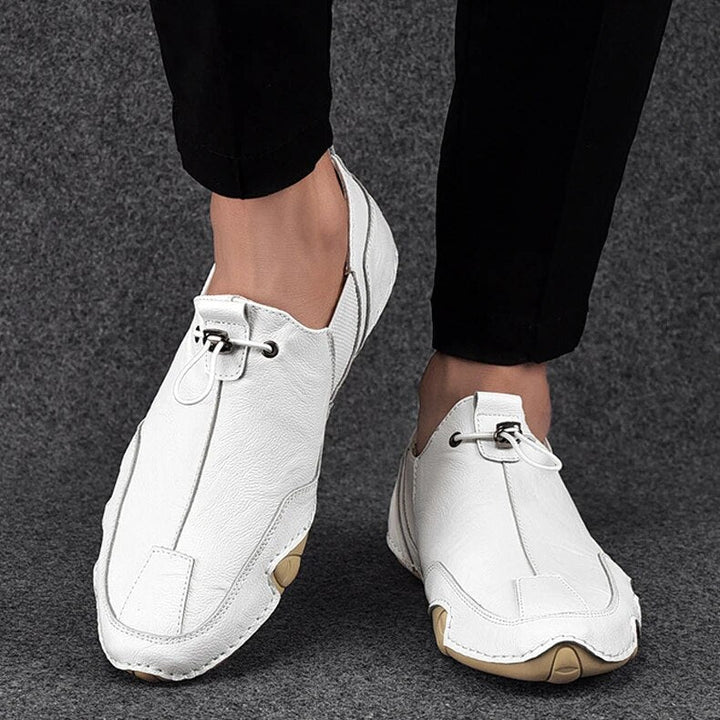 "Orthopedische herenschoen loafers leer slip-ons, klassiek design met comfort voor dagelijks gebruik."
