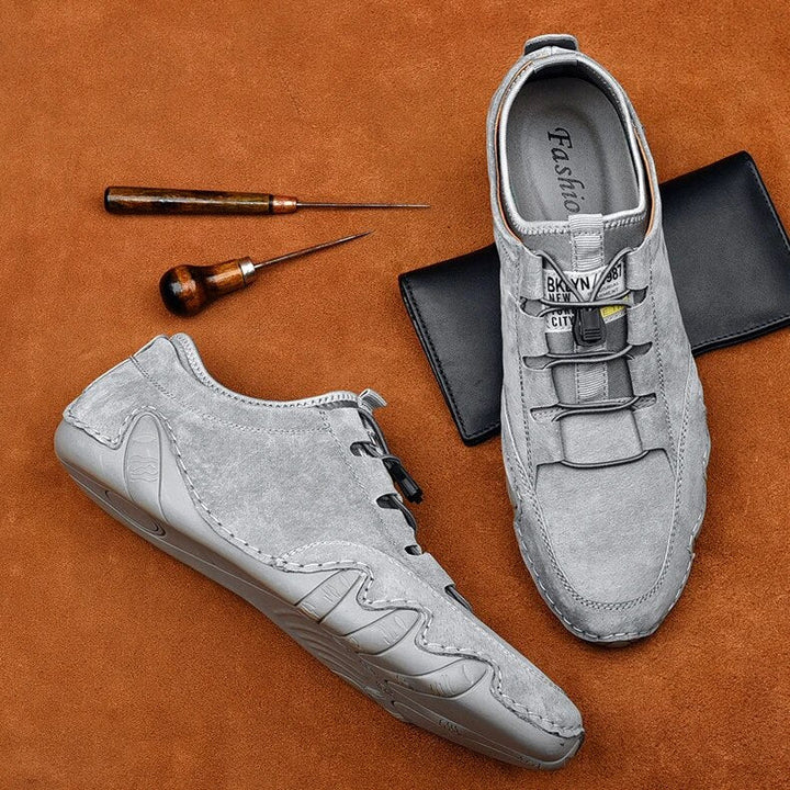 "Orthopedische herenschoen loafers leer slip-ons, klassiek design met comfort voor dagelijks gebruik."