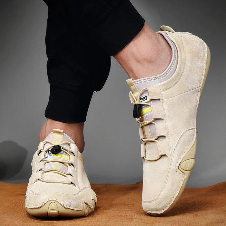 "Orthopedische herenschoen loafers leer slip-ons, klassiek design met comfort voor dagelijks gebruik."