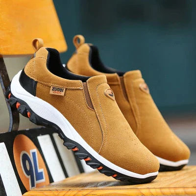 Orthopedische mannenschoenen Olavi, ergonomisch met brede teen doos, stijlvol in beige, blauw, grijs, zwart, maximale comfort