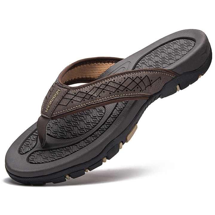 "Orthopedische slippers heren met ademend bovenwerk en comfortabel voetbed, ideaal voor zowel thuis als buiten."