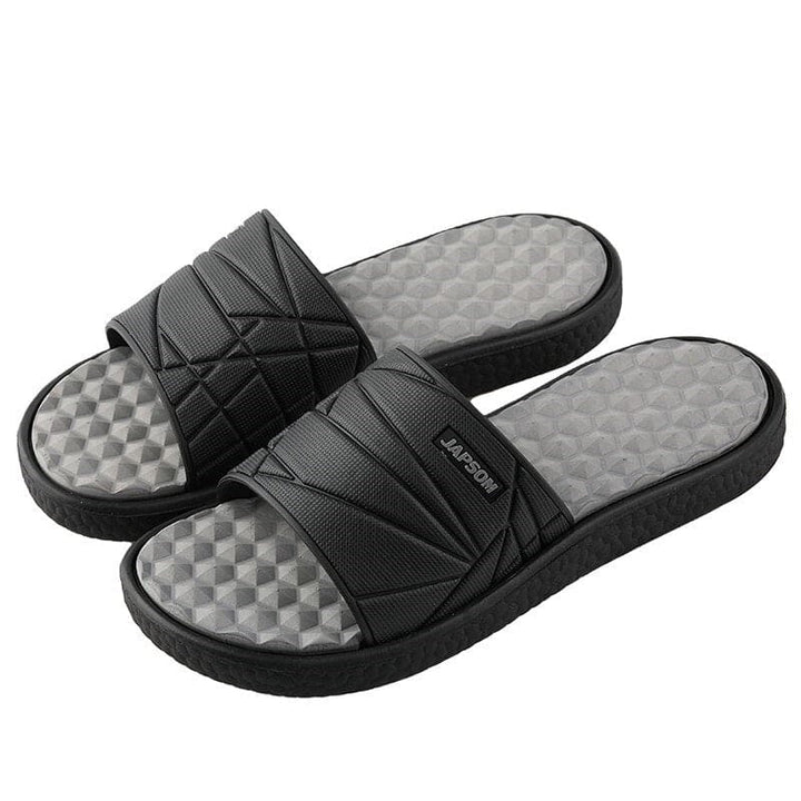 "Orthopedische slippers heren met ademend bovenwerk en comfortabel voetbed, ideaal voor zowel thuis als buiten."