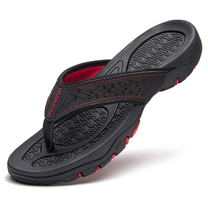 "Orthopedische slippers heren met ademend bovenwerk en comfortabel voetbed, ideaal voor zowel thuis als buiten."