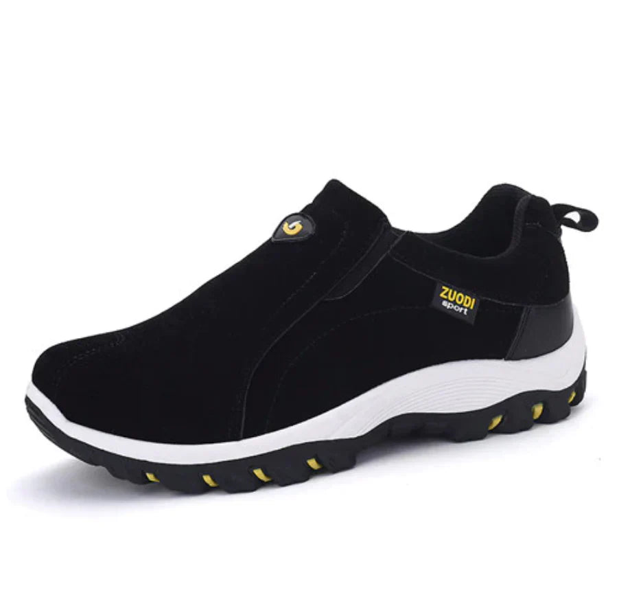"Orthopedische wandelschoenen heren, slip-on stijl, lichtgewicht, ademend, anti-slip zool, comfort bij elk avontuur."
