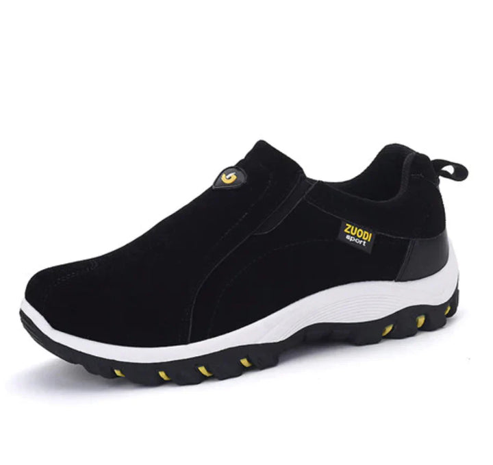 "Orthopedische wandelschoenen heren, slip-on stijl, lichtgewicht, ademend, anti-slip zool, comfort bij elk avontuur."