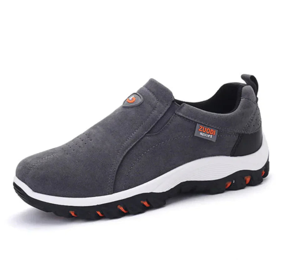 "Orthopedische wandelschoenen heren, slip-on stijl, lichtgewicht, ademend, anti-slip zool, comfort bij elk avontuur."
