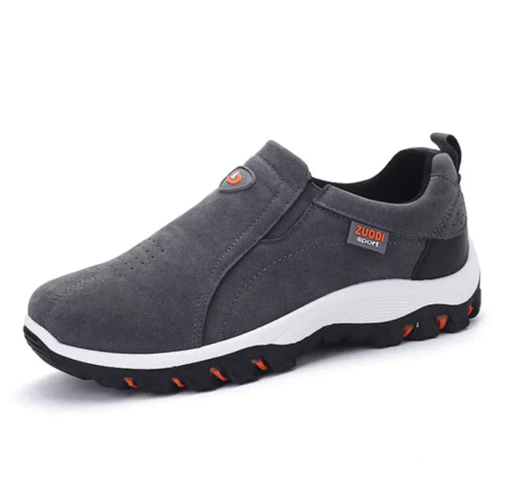 "Orthopedische wandelschoenen heren, slip-on stijl, lichtgewicht, ademend, anti-slip zool, comfort bij elk avontuur."