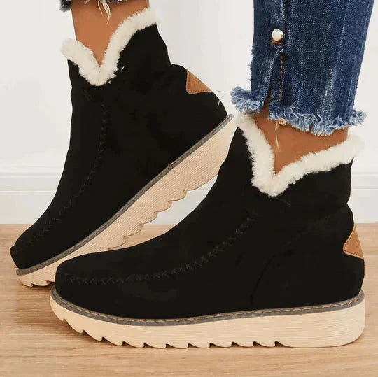 Orthopedische warme schoenen, comfortabele damesmode in zwart, beige of kastanjebruin met duurzame grip en stijlvolle look.