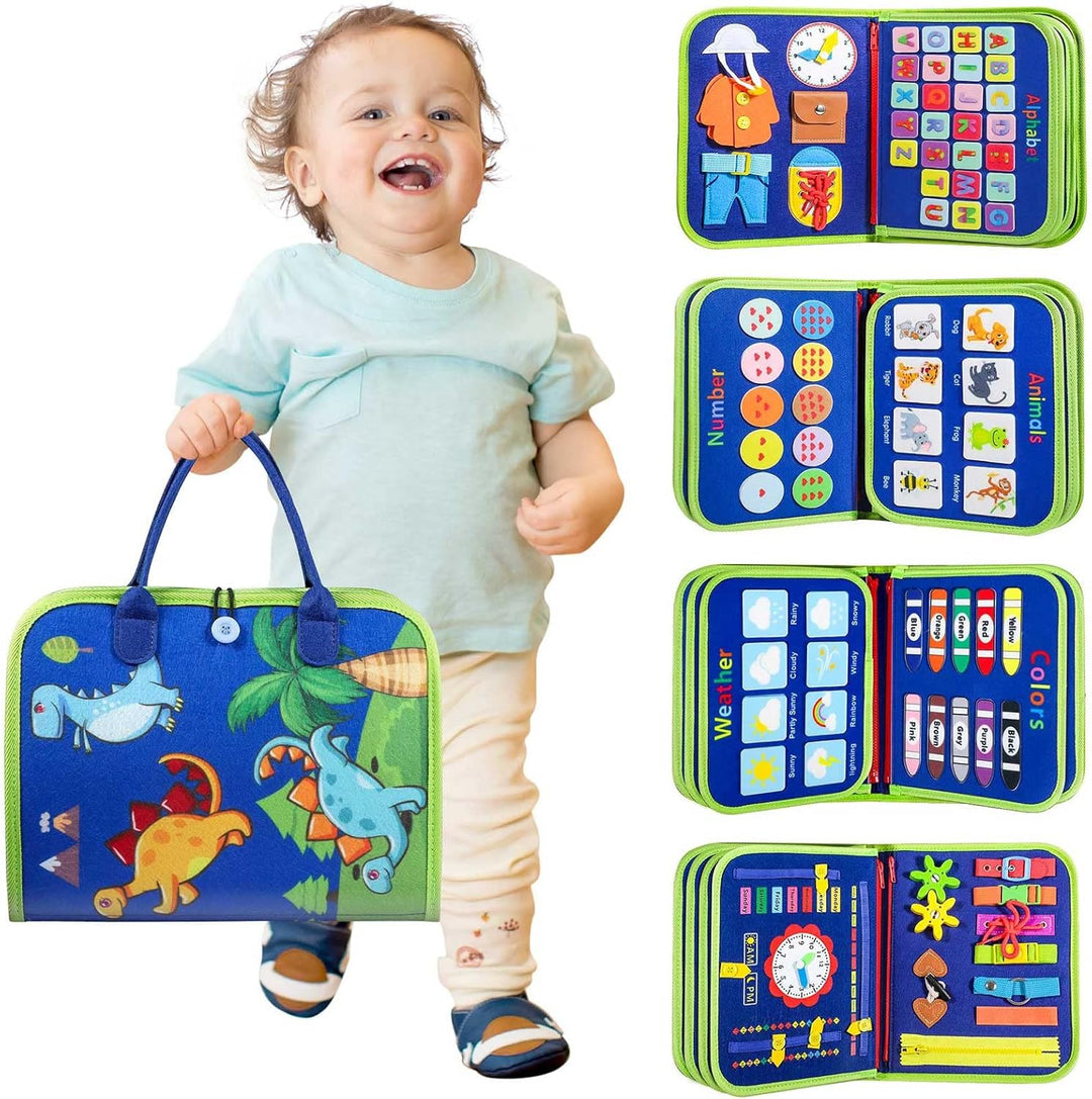 Peuter Drukbord Montessori speelgoed, educatief activiteitenboek voor kinderen, kleurrijk en veelzijdig leren en spelen.