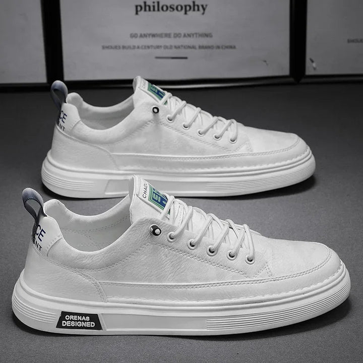 "Prime waterdichte herensneakers van PU-leer met antislipzool, bruine tint, stijlvol en comfortabel voor dagelijks gebruik."