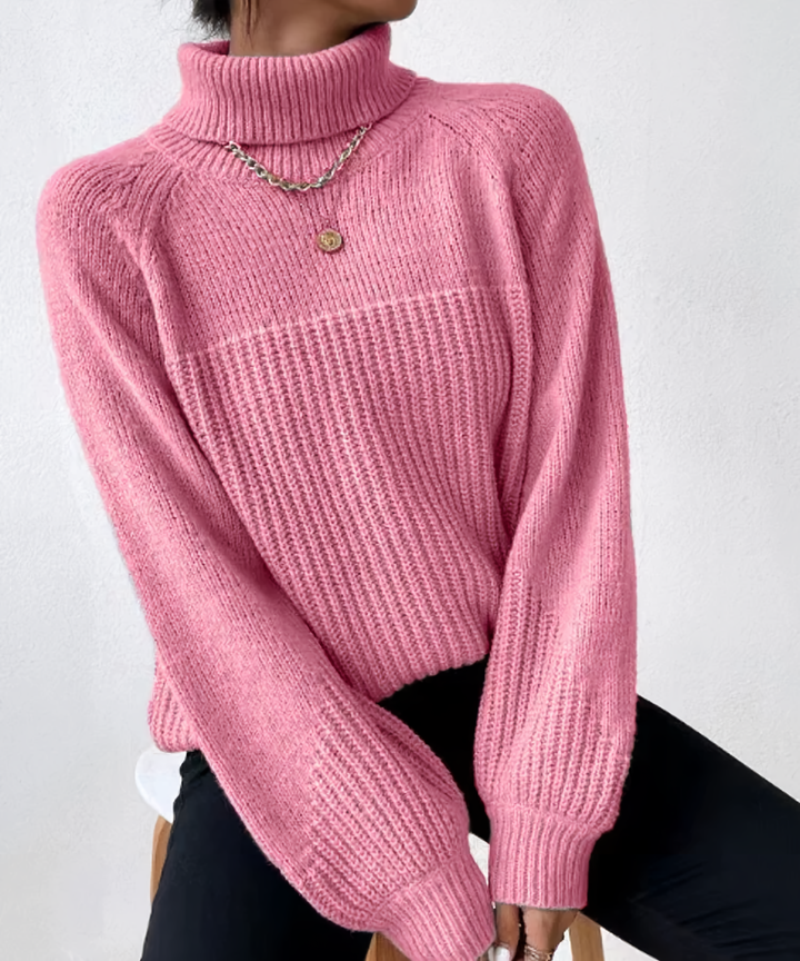 "Raglanmouwen trui voor dames, winterkleding, elegant ontwerp in grijze katoenmix, comfort en stijl, moderne look."