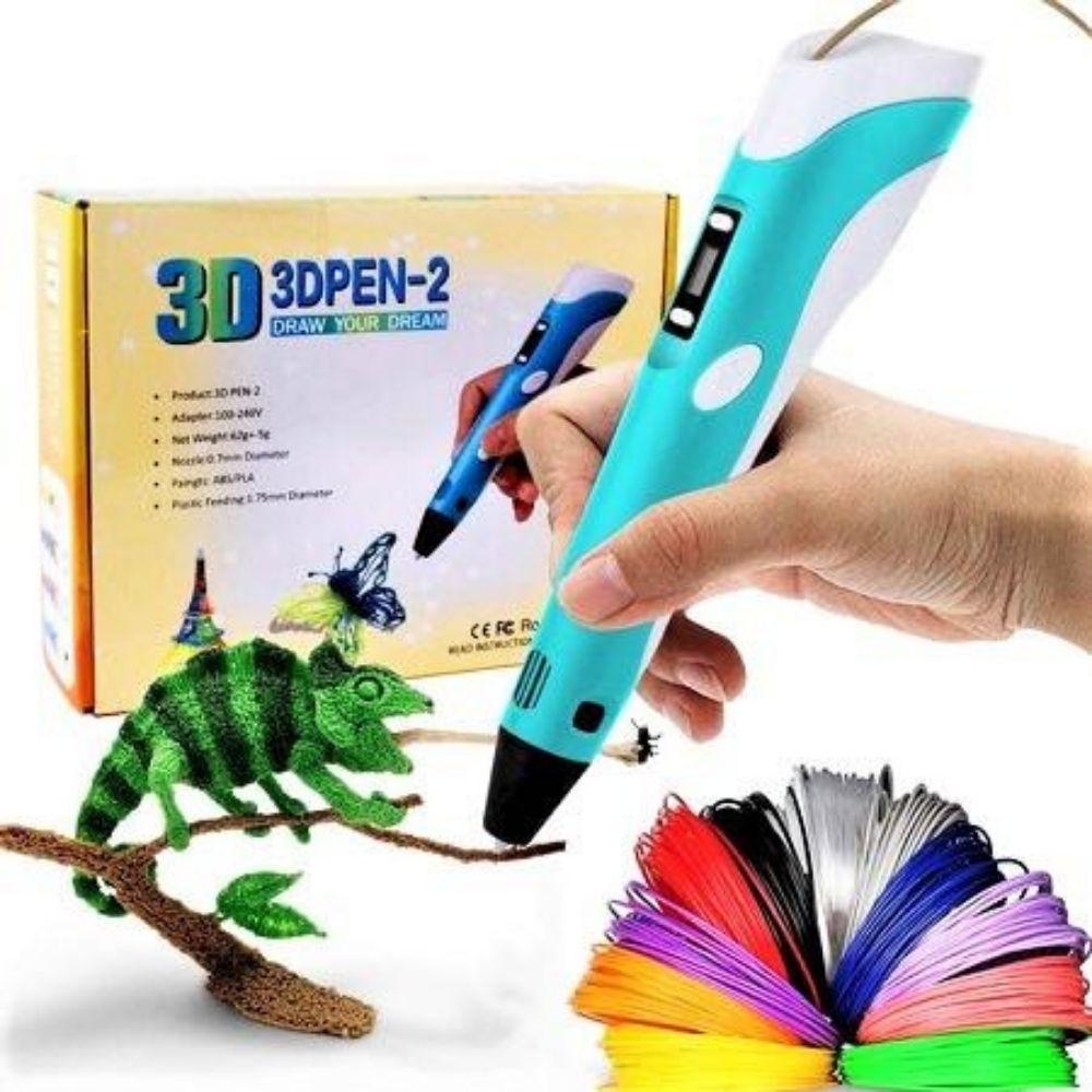 "Roze 3D-pen met 10 kleuren PLA-filament voor creatieve projecten, veelzijdig en gebruiksvriendelijk voor alle leeftijden."