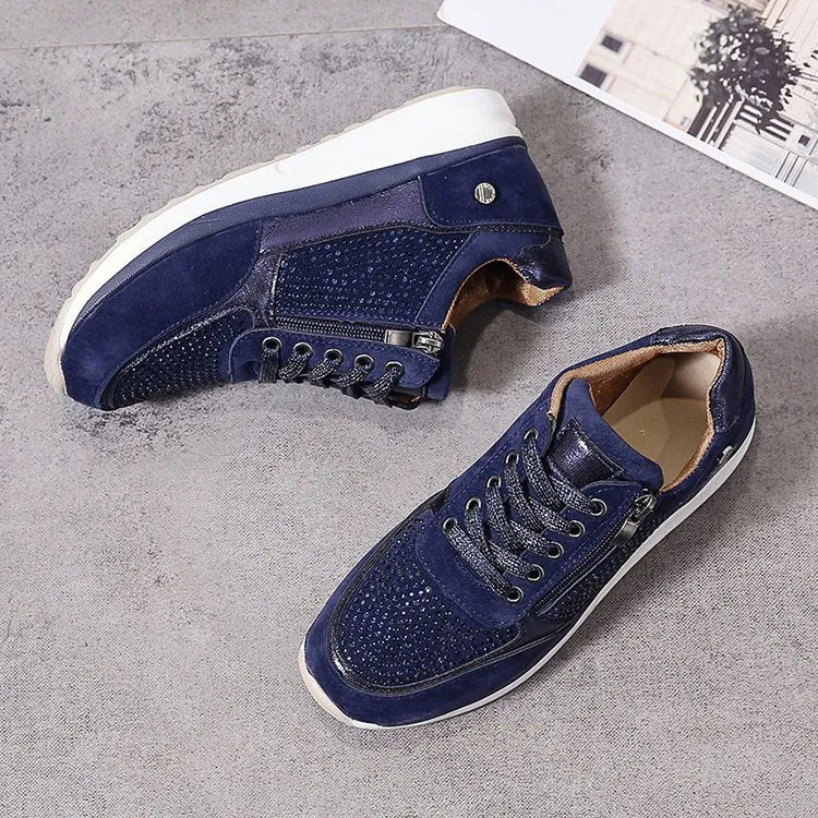 "Roze ergonomische damessneakers met ademende stof en verstelbare pasvorm, ideaal voor de lente."