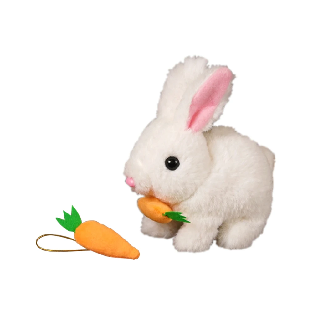 Schattig, interactief pluche knuffelkonijn met lichteffecten, perfect voor educatief kinderspel en fantasierijke avonturen.