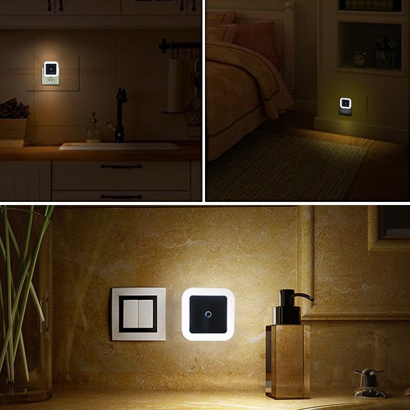 Set van 2 nachtlampjes met bewegingssensor, warm LED-licht, kindvriendelijk, ideaal voor kinderkamers en gangen.