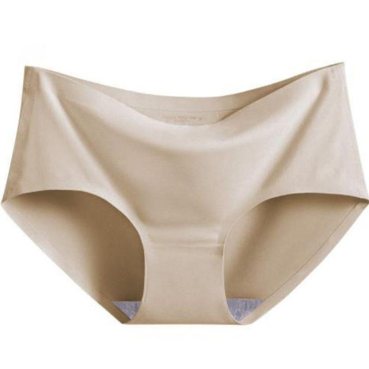 "Set van 5 zijdezachte naadloze damesslips in zwart, wit, beige, paars en roze, perfect voor ultiem comfort."