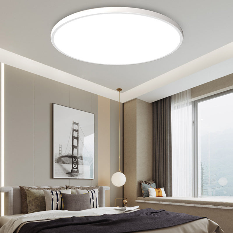 Slanke platte LED plafondlamp met modern design, energiezuinig wit of zwart, geschikt voor elke ruimte.