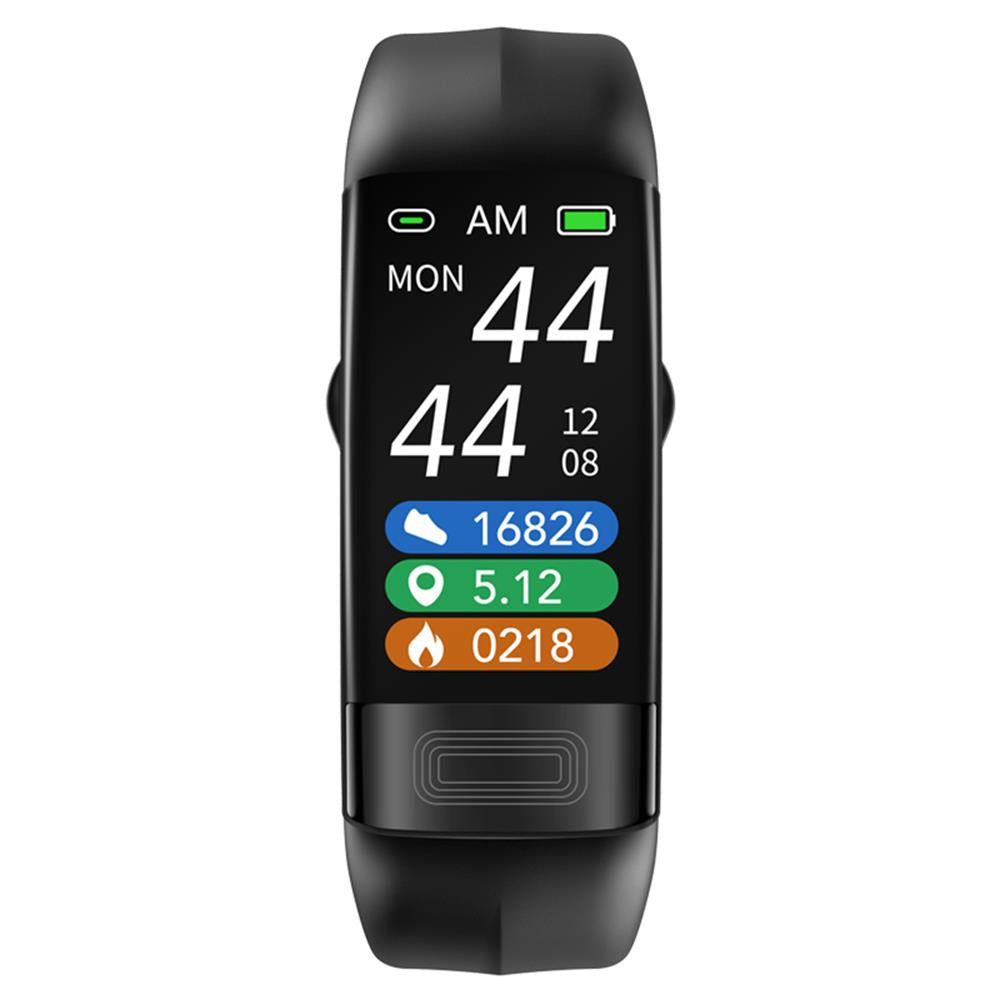 "Smart armband met hartslagmeter en ECG, blauwe siliconen band, slaapanalyse, waterdicht voor actieve levensstijl"