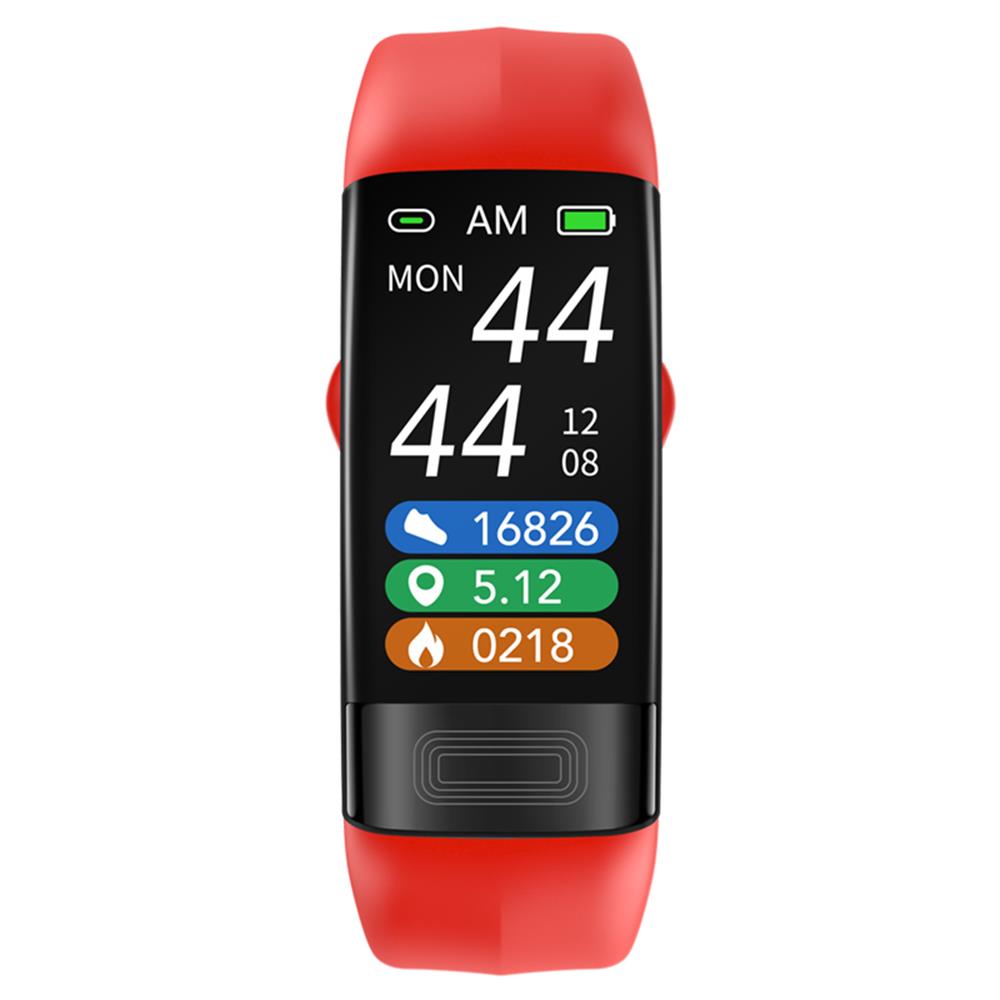 "Smart armband met hartslagmeter en ECG, blauwe siliconen band, slaapanalyse, waterdicht voor actieve levensstijl"