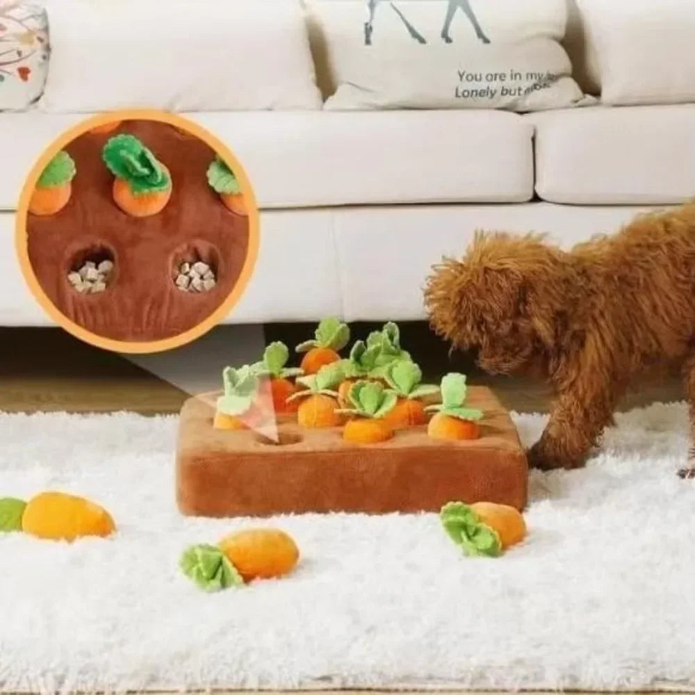 "Snuffelmat met wortels voor interactief speelplezier huisdieren, stimuleert snuffelgedrag katten en honden, katoenen mat"