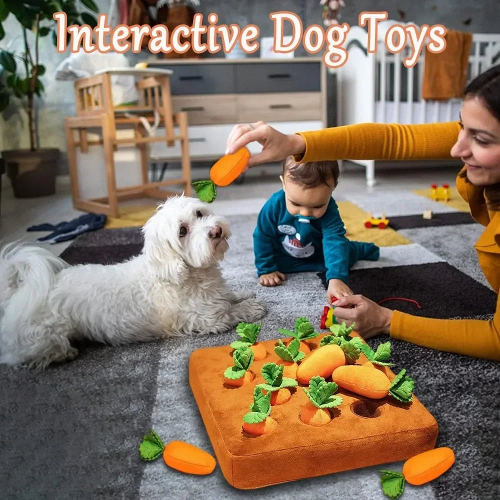 "Snuffelmat met wortels voor interactief speelplezier huisdieren, stimuleert snuffelgedrag katten en honden, katoenen mat"