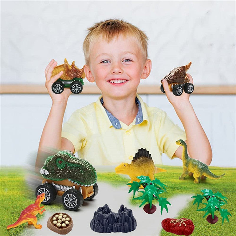 "Speelgoedvrachtwagen met dino, licht- en geluidseffecten, kleurrijk ontwerp, stimuleert kinderverbeelding, autootjes inbegre
