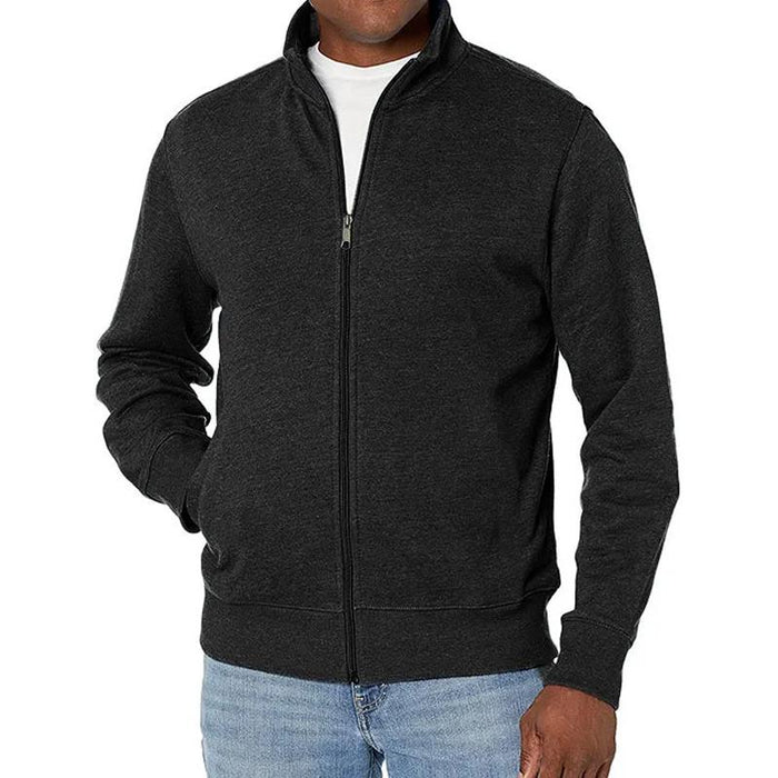 "Sportief herensweatshirt met rits, opstaande kraag, ademend materiaal, ideaal voor sport en vrijetijd, veelzijdig ontwerp."