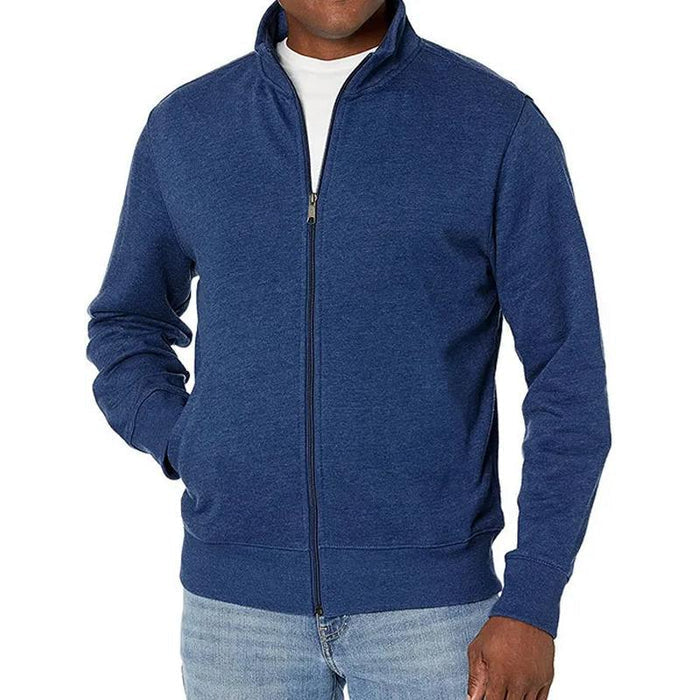 "Sportief herensweatshirt met rits, opstaande kraag, ademend materiaal, ideaal voor sport en vrijetijd, veelzijdig ontwerp."