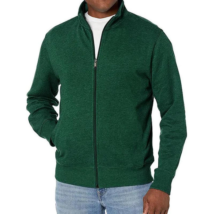 "Sportief herensweatshirt met rits, opstaande kraag, ademend materiaal, ideaal voor sport en vrijetijd, veelzijdig ontwerp."
