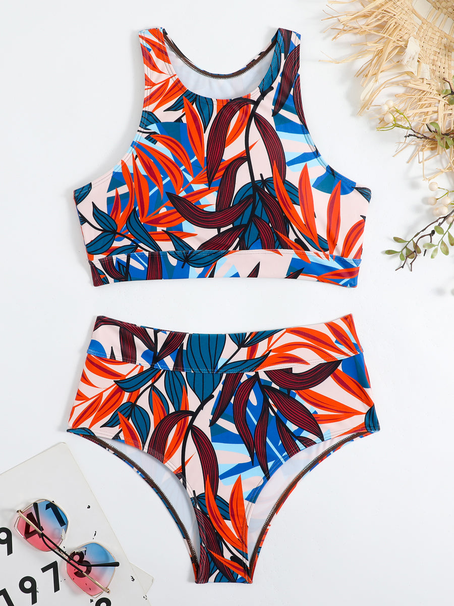 "Sportieve Isla bikini set dames met elegante snit, vest-top voor comfort en support, perfect voor strand en zwembad."
