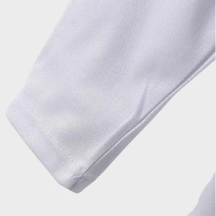 Stijlvol heren poloshirt met lange mouwen in marineblauw, zilvergrijs en zwart voor comfort en veelzijdige uitstraling.