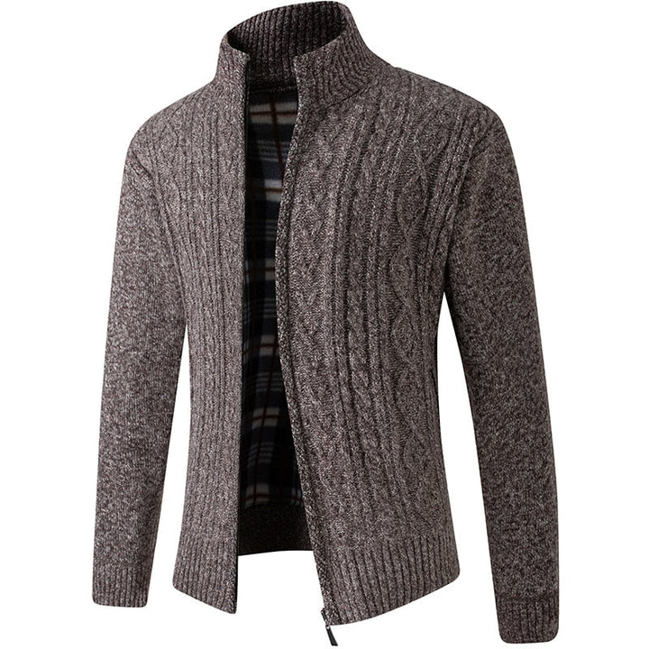 "Stijlvol herenwintervest, beige, blokjespatroon, warme voering. Perfect voor casual en extra warme outfits in de winter."