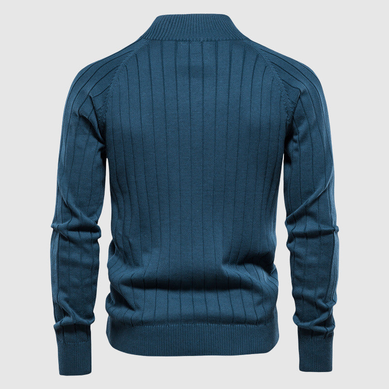 "Stijlvol katoenen argyle vest met volledige ritssluiting, opstaande kraag en klassiek patroon voor mannen, maten S-2XL."