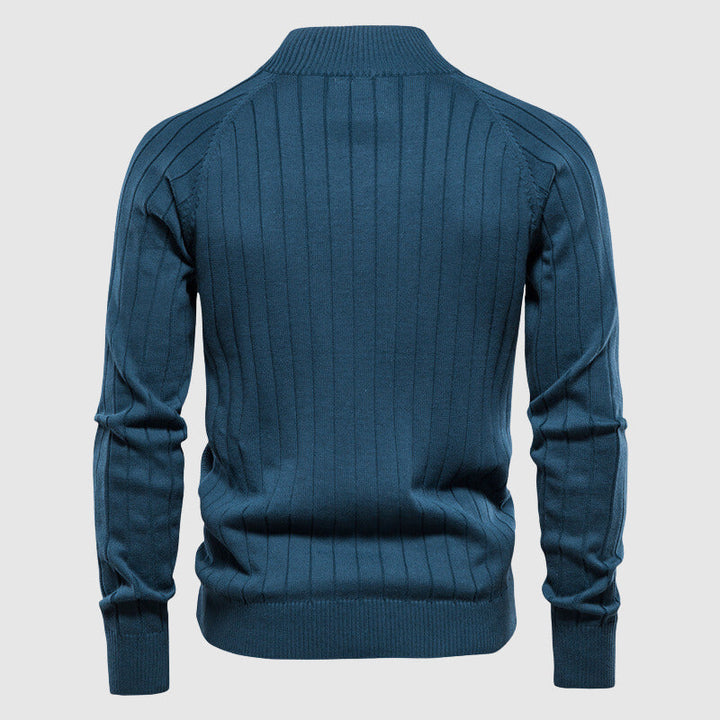 "Stijlvol katoenen argyle vest met volledige ritssluiting, opstaande kraag en klassiek patroon voor mannen, maten S-2XL."