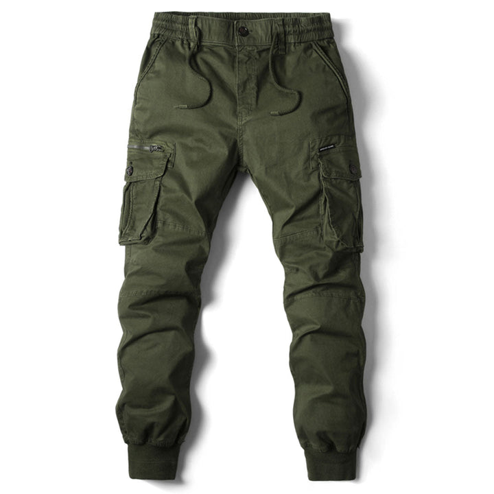 "Stijlvolle cargo joggingbroek heren, woestijntaupe, ergonomische pasvorm, functionele zakken voor modieuze en comfortabele l