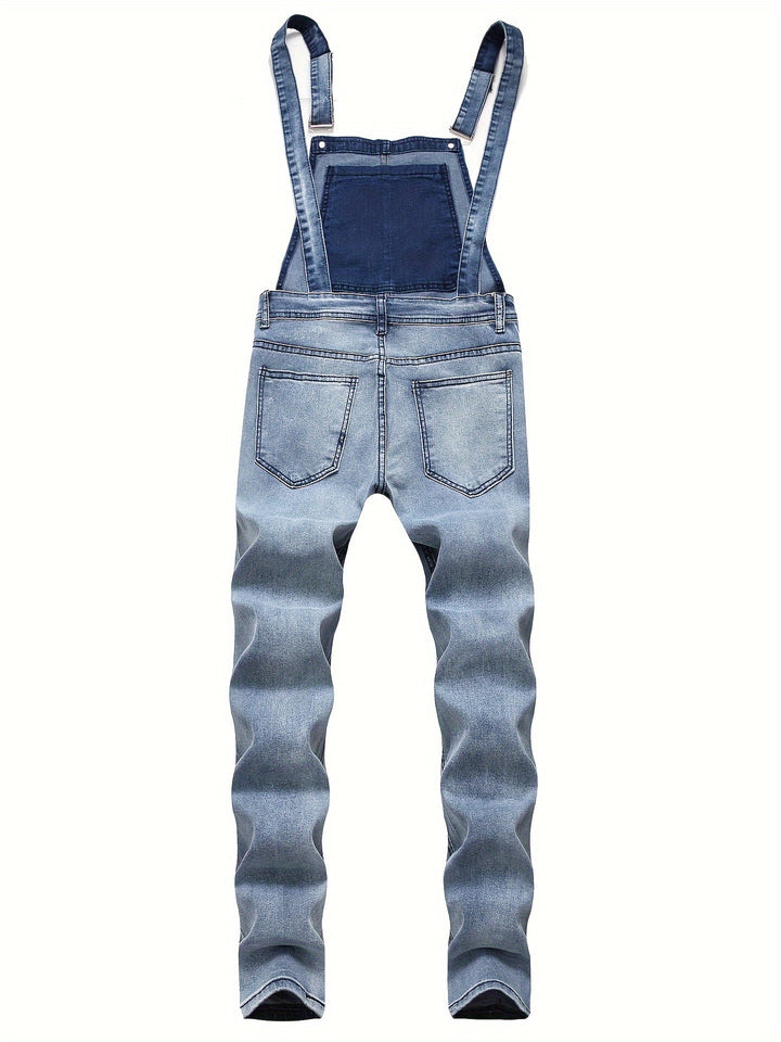 "Stijlvolle Daan denim overall heren, regular fit, effen kleur, vervaardigd uit hoogwaardig premium denim voor veelzijdig geb
