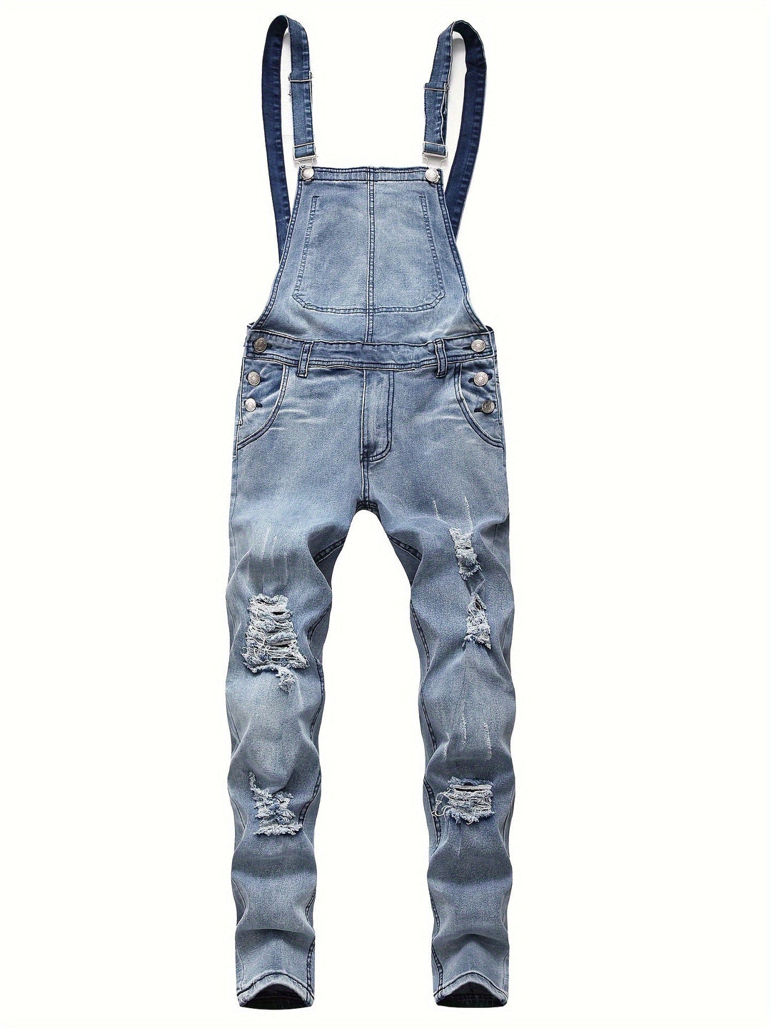 "Stijlvolle Daan denim overall heren, regular fit, effen kleur, vervaardigd uit hoogwaardig premium denim voor veelzijdig geb