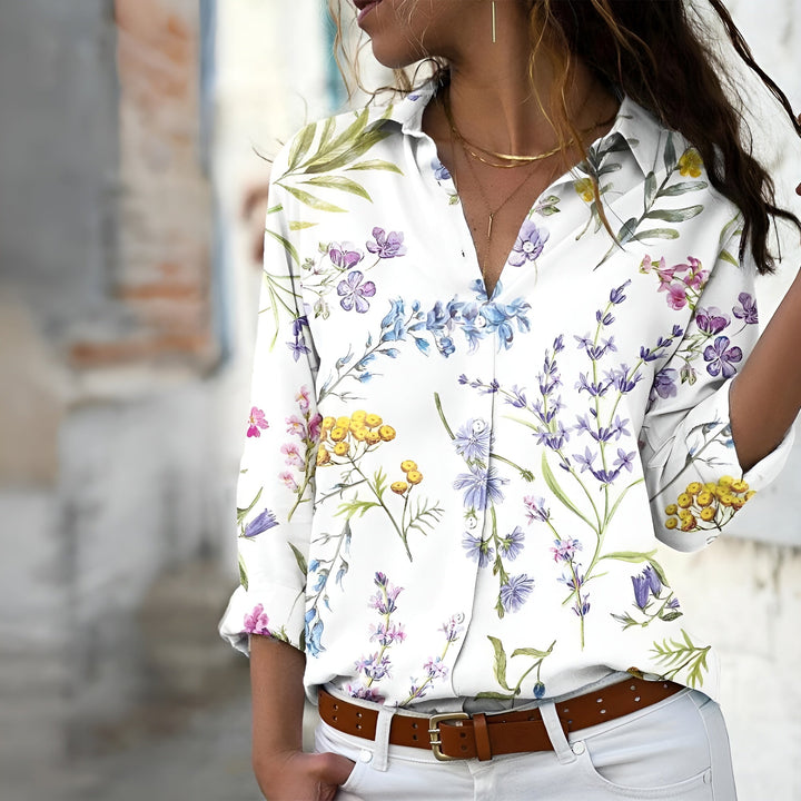 Stijlvolle damesblouse met verfijnde print, casual en comfortabel, verkrijgbaar in verschillende kleuren voor elke gelegenhei